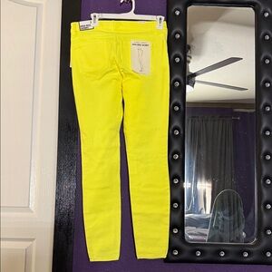 Almost Famous High Rise Yellow Women's Jeans